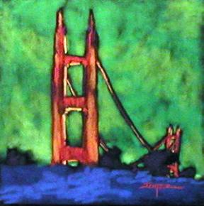 She walked to the bridge  17x17